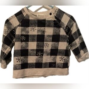 Cozy Black and White Checkered Kids Sweatshirt